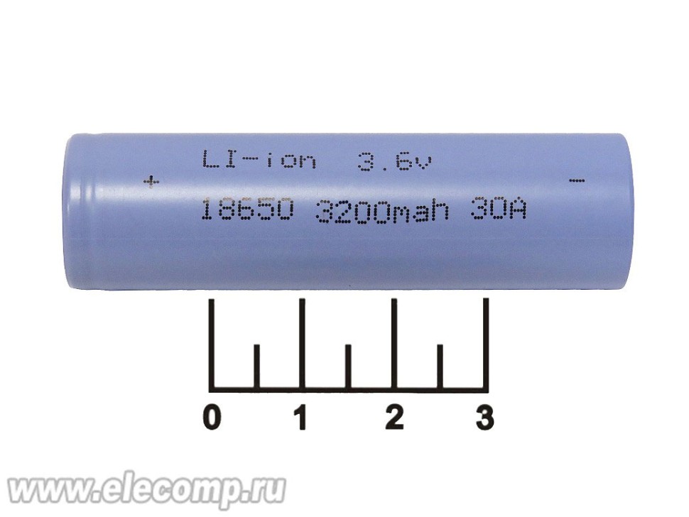 Аккумулятор 3.6V 3.2A 18650 Li-ION (010198M)