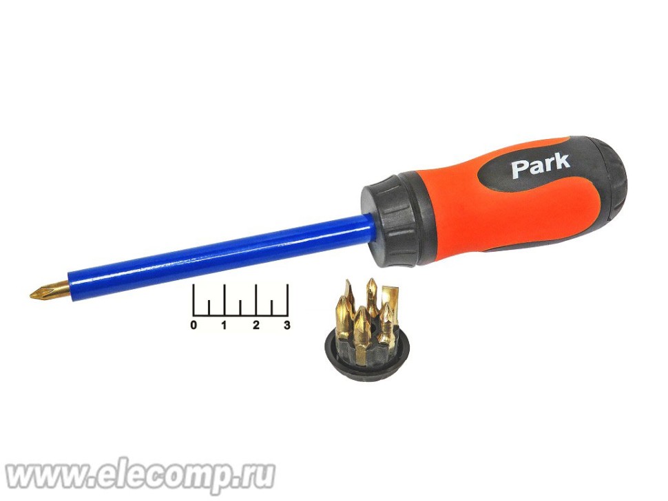 Отвертка магнитная в наборе с битами Park nabin45 (7 штук)