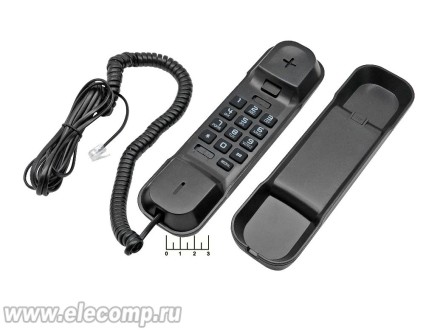Телефон проводной Alcatel T06 (черный)