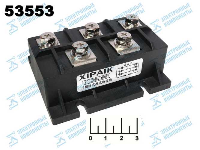 Диодный мост трехфазный 200A/1600V MDS200A1600V