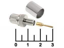 Разъем SMA гнездо обжимной RG-213 (C213F) (длинная резьба)