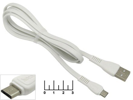 Шнур USB-micro USB B 5pin 1м Hoco X40 (белый)