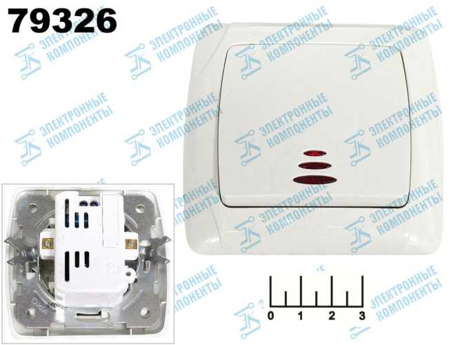 Выключатель освещения обучаемый от ПДУ Viko белый
