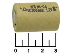 Аккумулятор 1.2V 2A Ni-CD (010198M(1.2/2/33))