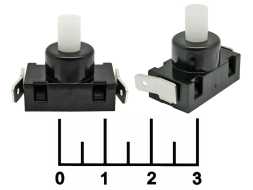 Кнопка 250/12 250V 12A с фиксацией 2 контакта для пылесоса угловая (PBS-101A)