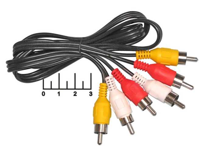 Шнур 3RCA-3RCA 1м (5-006)