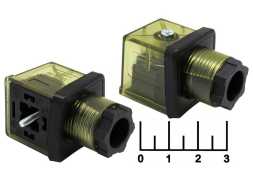 Разъем соленоида DIN43650A (индикация 220VDC)