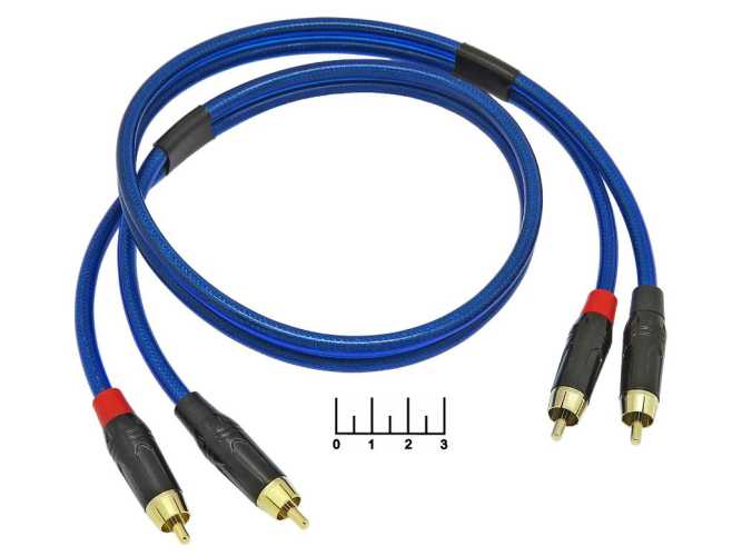 Шнур 2RCA-2RCA 0.5м gold