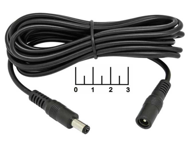 Шнур питания 5.5*2.1-5.5*2.1 гнездо 3м OT-VNW09/14-0360