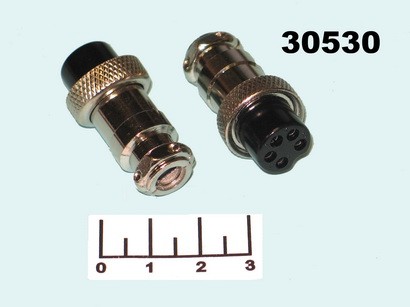 Разъем 5pin гнездо хром на кабель GX16 (MIC-16-5) (1-561-5)