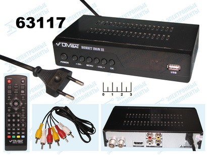 Ресивер цифровой телевизионный DVB-T2 Hobbit Iron III + медиаплеер