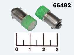 Лампа светодиодная 220V 0.5W BA9S зеленая