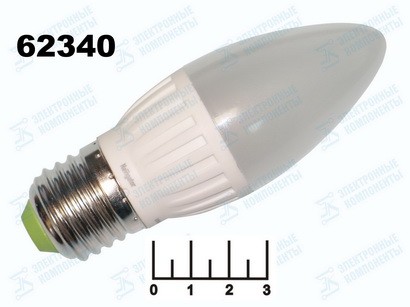 Лампа светодиодная 220V 5W E27 2700K белый теплый свеча матовая Navigator