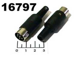 Разъем DIN 6pin штекер (7-0251)
