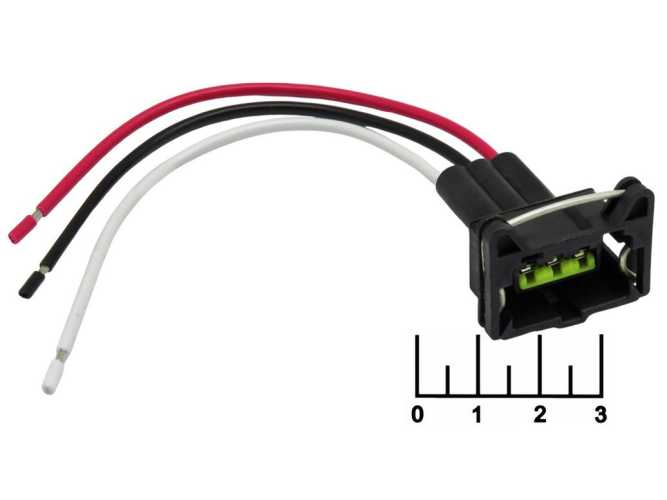 Разъем 3pin гнездо влагозащищенный на проводе 852051 Cargen (AX967)