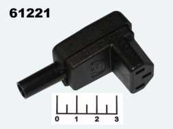 Разъем питания 3pin гнездо C13 на кабель угол (JA-2231)