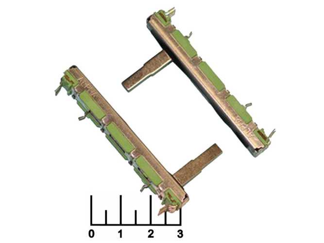 Резистор переменный 2*50 кОм RA4544F-20-20C1-B50K-01G (+21) (ползунковый)