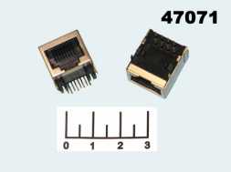 Разъем компьютерный гнездо 8P8C (RJ-45) на плату 5-категории