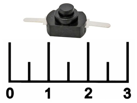 Кнопка для фонаря 8*12*8мм черная с фиксацией 2 контакта 1A 30V (PBG1) (S1551)