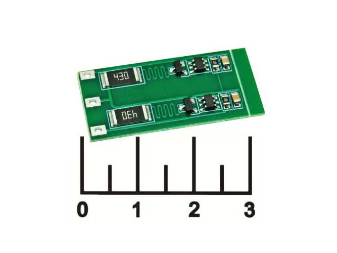 Контроллер заряда для литиевых элементов 7.4V 0.1A BMS 2S с балансиром