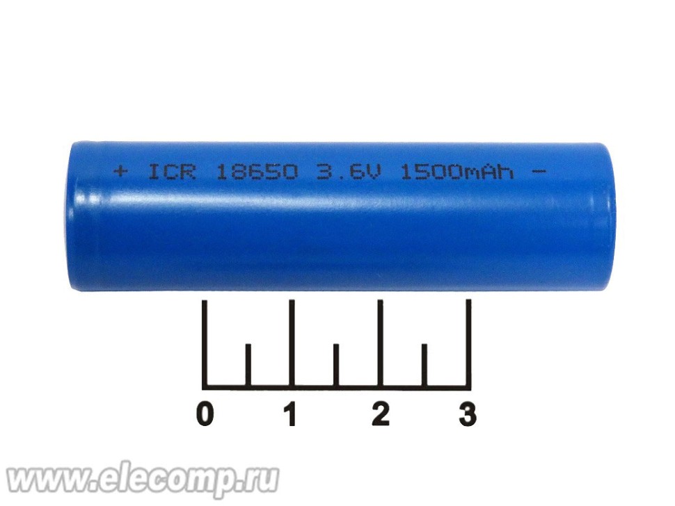 Аккумулятор 3.6V 1.5A 18650 ICR18650 (010198M)