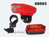 Набор фонарей велосипедных KK-860 3*AAA+2*AAA (передний + задний) ZX-860