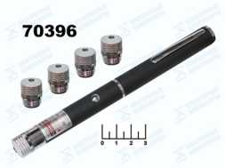 Лазер Диско портативный красный 2*AAA L04-1H (5 насадок)