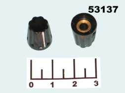 Ручка на вал 4мм черная K16-01