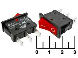 Выключатель 250/30 250V 30A IRS-1C красный 2-х позиц без фиксации 3 контакта (JD03-F1) (перекидной)