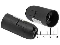 Патрон для лампы E14 (люстра) черный