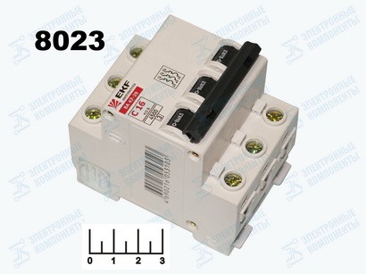 Автоматический выключатель 16A 3-полюсный ВА47-29 EKF