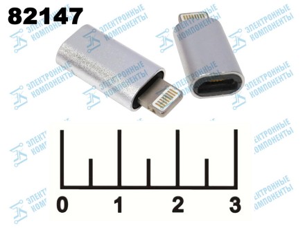Переходник Lightning штекер/micro USB гнездо OTG BS-518