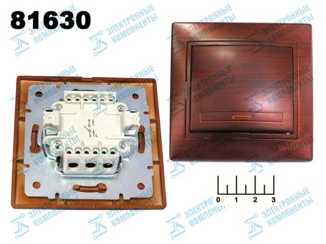 Выключатель 1-клавишный Lezard Mira Маун