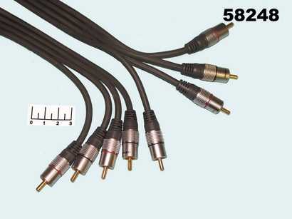 Шнур 4RCA-4RCA 2м gold комбинированный Luxmann