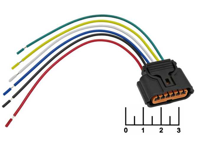 Разъем 6pin гнездо влагозащищенный на проводе HP28606021 Cargen (AX982)