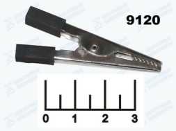 Зажим крокодил L-50 черный (8-0028)