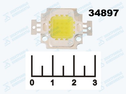 Светодиод LED 10W белый холодный 20-36V 350mA 1000lm 6000K 140гр HL010W