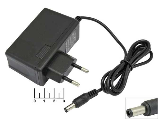 Блок питания 9V 1A LP-134 импульсный (- внутри) (5.5*2.5) (для весов)