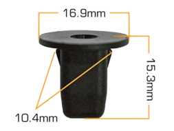 Клипса крепежная d-10.4мм KJ-402S