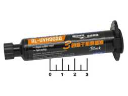 Лак защитный для плат Relife RL-UVH902B (быстросохнущий) 10мл (черный)