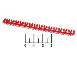 Маркер кабеля &amp;quot;2&amp;quot; 2.5мм TDM красный (15 штук)