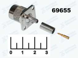 Разъем TNC штекер обжимной micro coaxial под 4 винта (TNC-BJ1-C174)