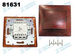 Выключатель 1-клавишный Lezard Mira Маун с индикацией