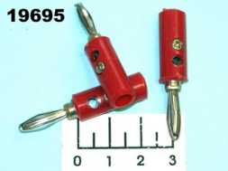 Клемма банан штекер под винт красная (1-622/10-0069) (19-0073)