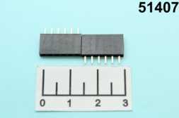 Разъем PBS-06 гнездо шаг 2.54мм черный