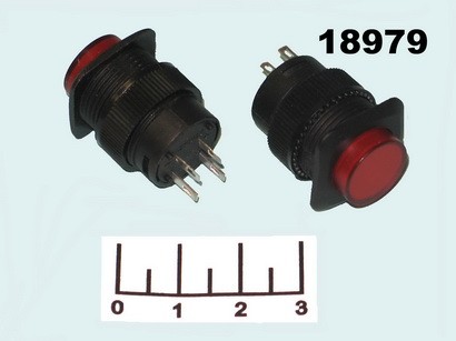 Кнопка MIPBS-Q/R красная без фиксации 4 контакта (R16-504BD)