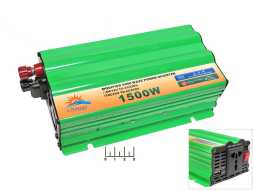Инвертор 24/220V 1500W + USB Солнце