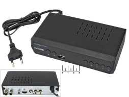 Ресивер цифровой телевизионный DVB-T2C Орбита OT-DVB27 + медиаплеер  (шнур 3RCA-3RCA)