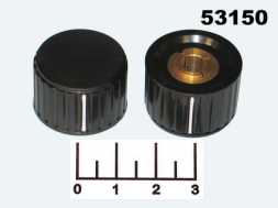 Ручка на вал 6мм черная KYZ25-16-6