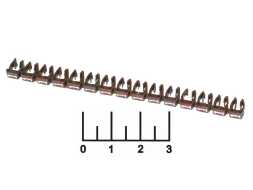 Маркер кабеля &amp;quot;1&amp;quot; 2.5мм TDM коричневый (15 штук)